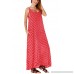 DODOING 3-5 Days Delivery Women Spaghetti Strap Boho Beach Dresses Polk Dot Ethnic Prints Casual Long Maxi Dress Red B07JGKL2GS